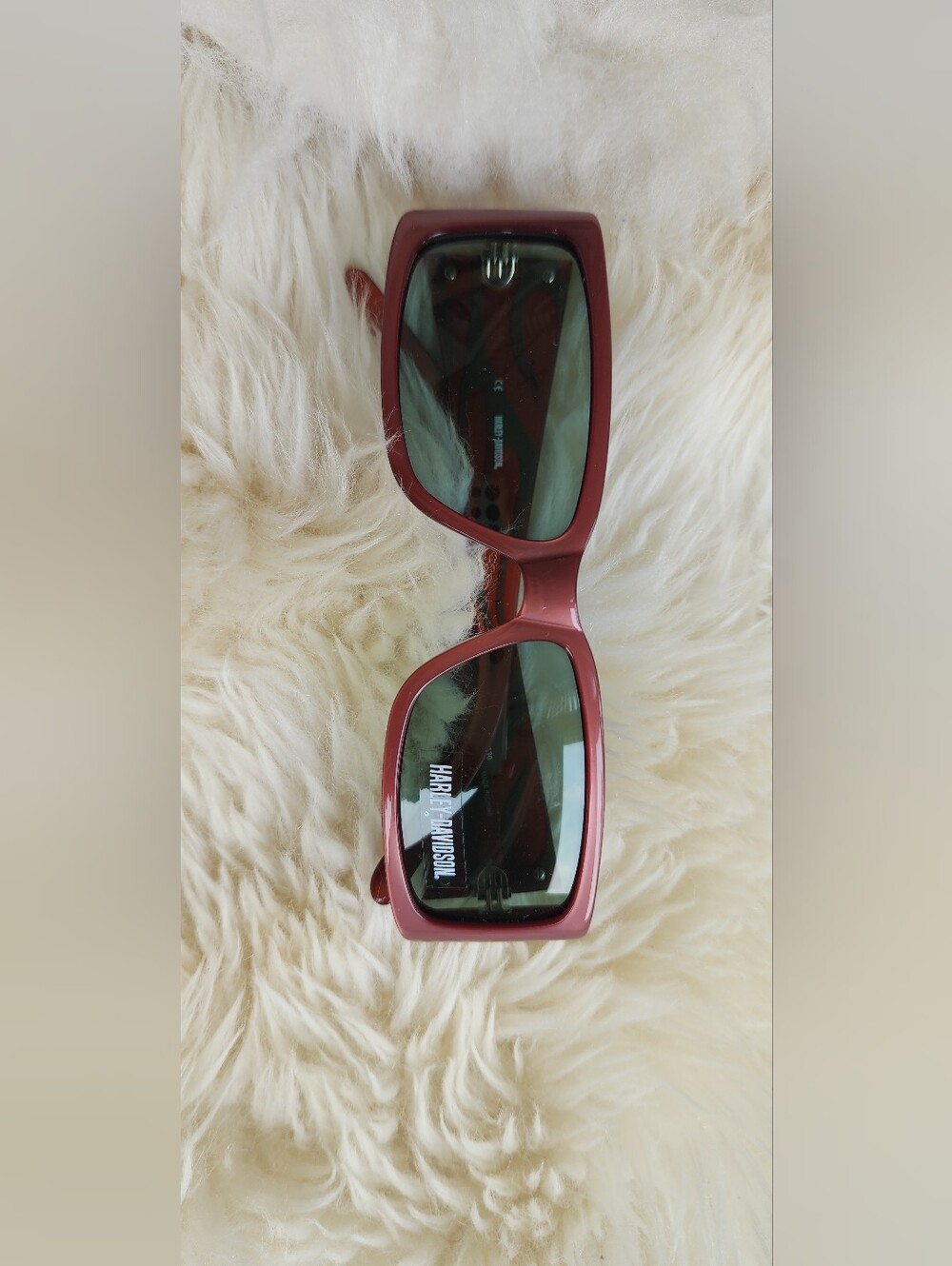 Harley-Davidson Burgundy Frame Sunglasses with Green Lenses